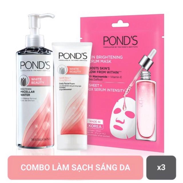 Set dưỡng da Ponds sáng da trắng da