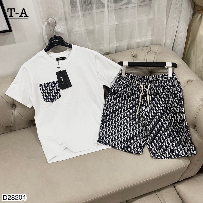 [ Có Video ]Bộ Đồ DI.OR Nam Nữ Phối Hoạ Tiết Di.or Cao Cấp Chất Cotton Khô Cực Đẹp -Bộ Đồ Đôi Nam Nữ Hot Hit Di.or