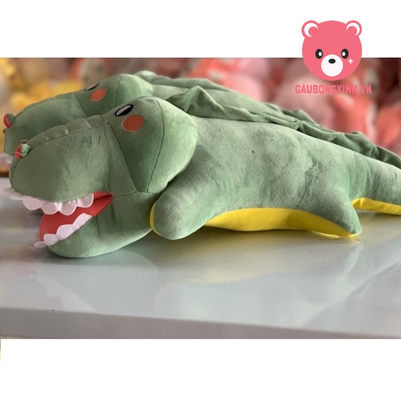 Gấu Bông Cá Sấu Ngáo đáng yêu size 60cm, Thú nhồi bông Cá Sấu mê gái siêu Dễ Thương Mềm Mịn, Quà tặng đồ chơi cho bé