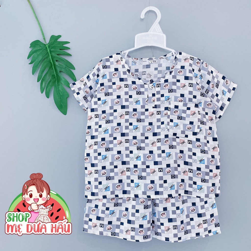 Quần áo mùa hè | Bộ bé trai vải tole, lanh loại 1 siêu mát size 16-42kg shop mẹ dưa hấu