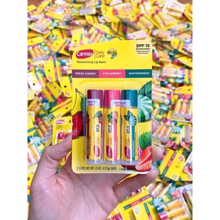 Son dưỡng môi Carmex set 3 thỏi Bill Mỹ