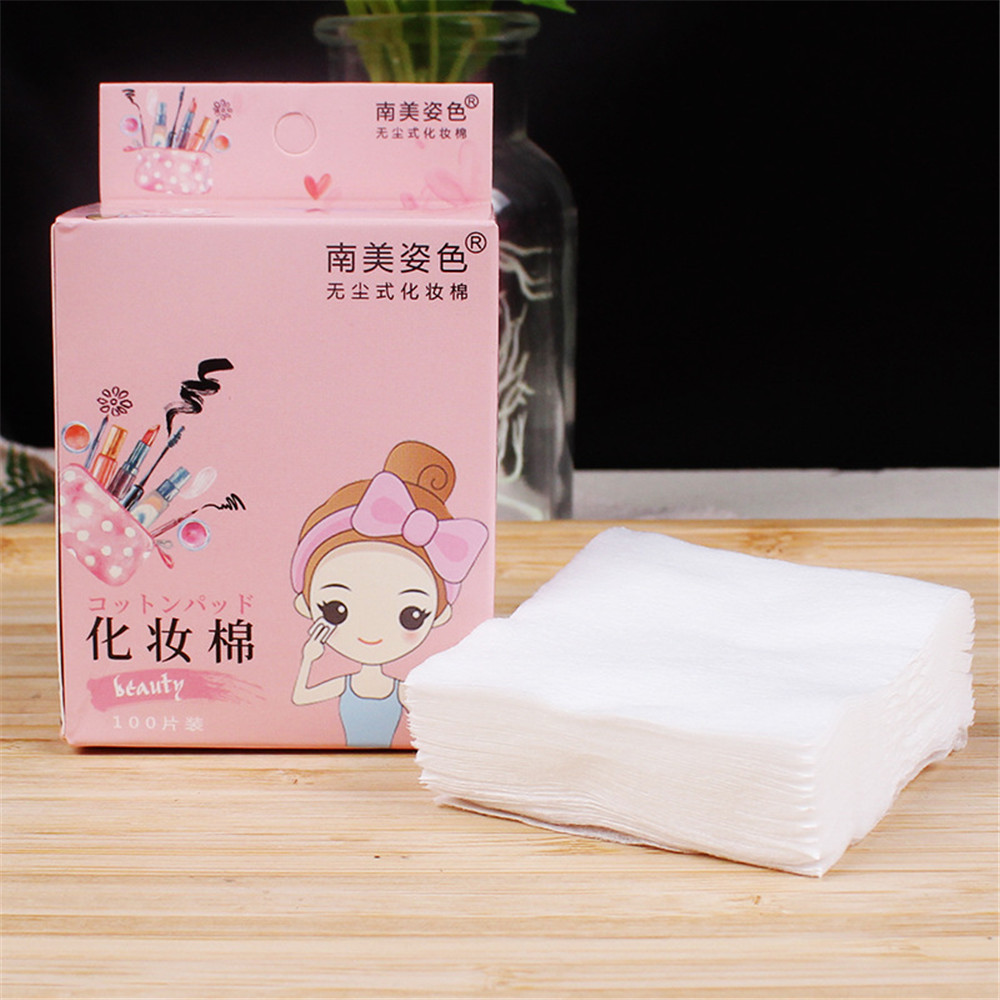 Hộp 100 miếng bông tẩy trang dùng một lần tiện dụng chất lượng cao