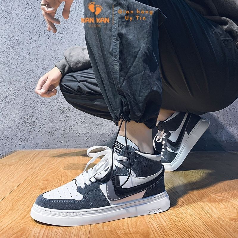 Giày Sneaker Thể Thao Nam KA055 Giầy Thể Thao Thời Trang Cổ Cao Đế Êm Thoáng Chân KanKanStore