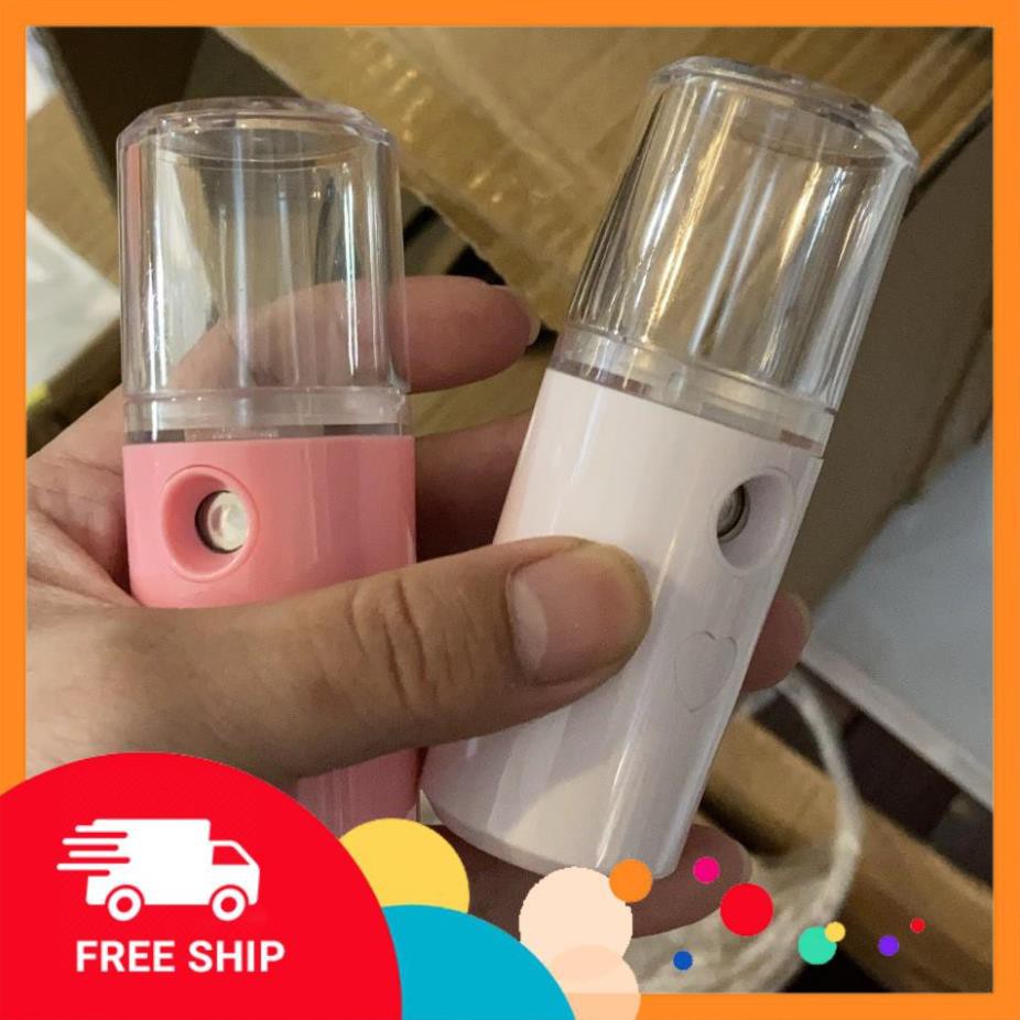 [FreeShip] Máy Phun Sương Cầm Tay Xịt Khoáng MINI NANO Chính Hãng - Bản Full Phụ Kiện Cáp Sạc