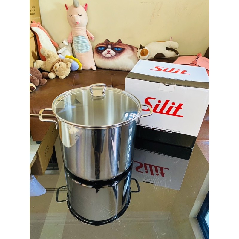 [Nội địa Đức] Nồi luộc gà Silit 28cm dung tích 12L - Dùng cho mọi loại bếp, chất liệu inox 18/10