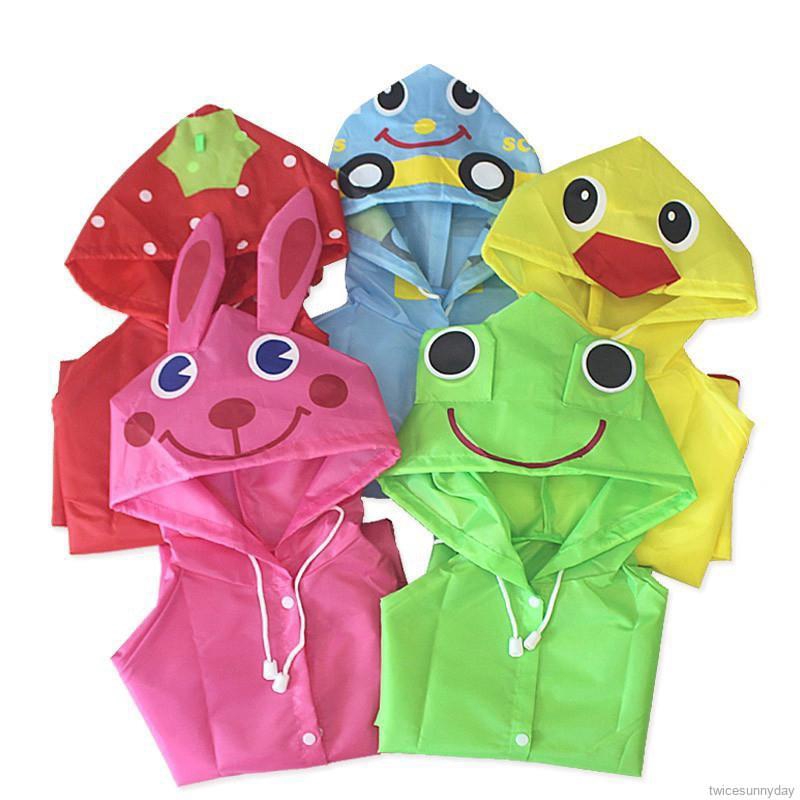 Children Kids Lovely Cartoon Waterproof Raincoat Sunny