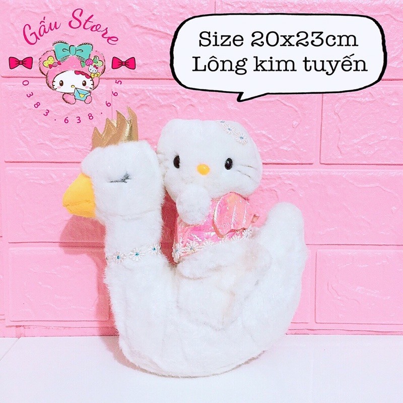 🎀Gấu Store🎀 Kitty ngồi hạc lông kim tuyến (kitty váy nhũ)