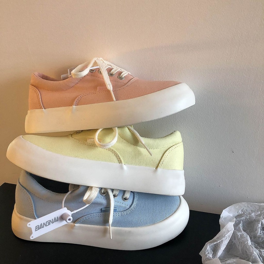 Giày Ulzzang đế độn 3cm phong cách Ulzzang