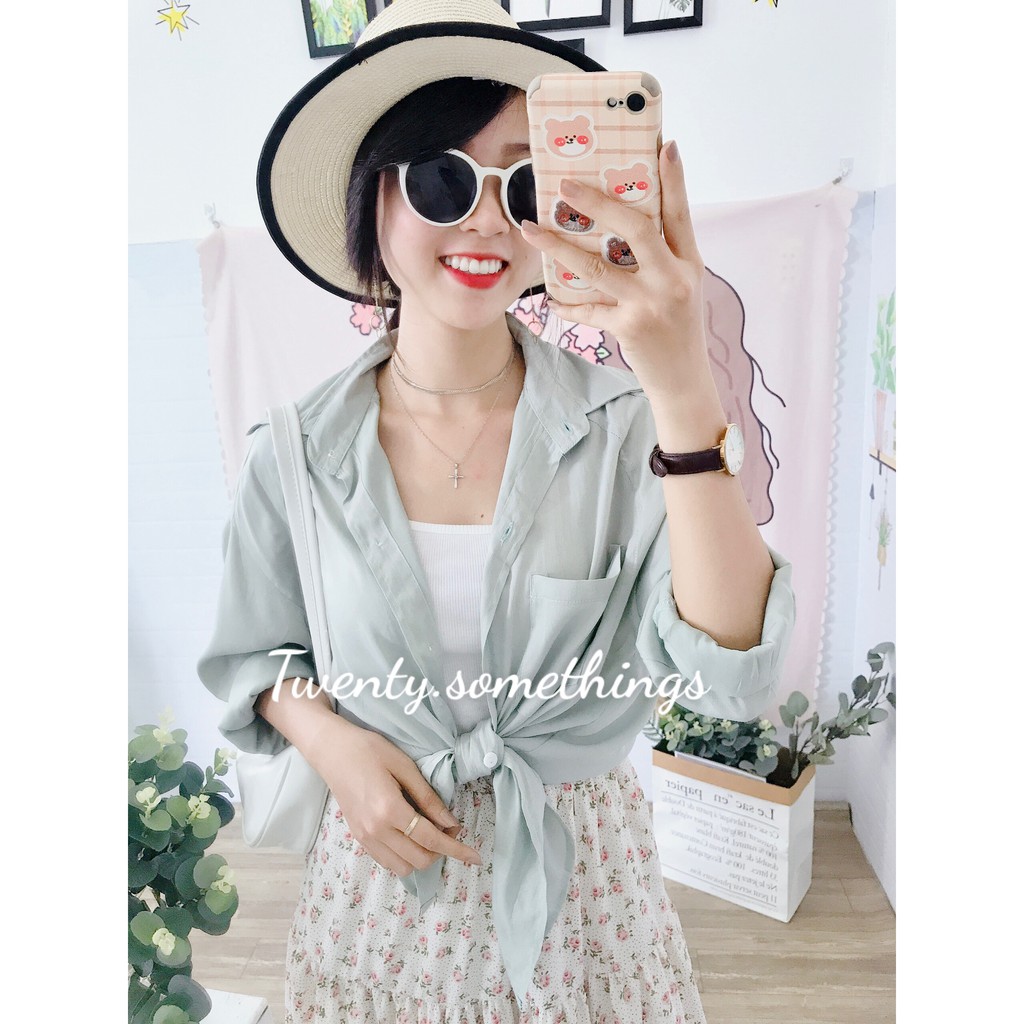 CHÂN VÁY MIDI HOA+SƠ MI+ÁO 2 DÂY MÙA HÈ (ảnh thật/sẵn/video) | BigBuy360 - bigbuy360.vn