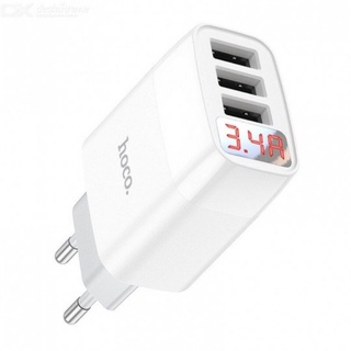 Cóc Sạc Hoco C93A 3 Cổng Usb Chính Hãng