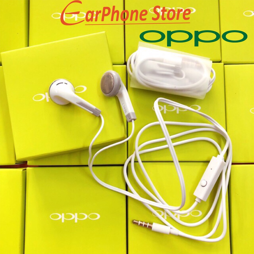 Tai Nghe Có Dây Nhét Tai OPPO Hộp Vuông Xanh.