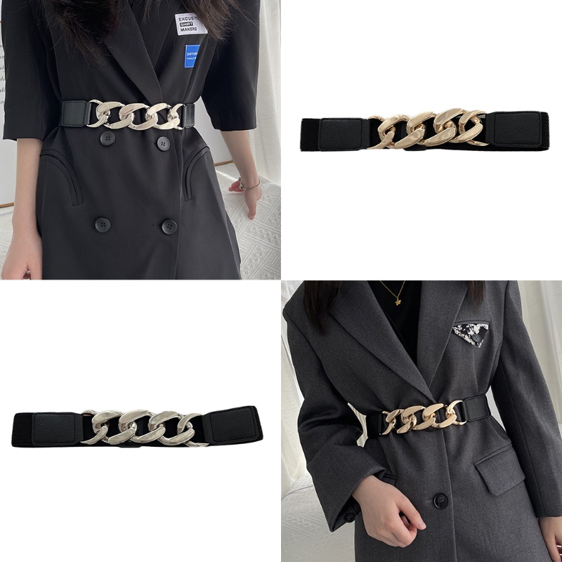 Thắt Lưng Màu Đen Siêu Rộng Phong Cách Châu Âu Cổ Điển Thời Trang Cho Nữ