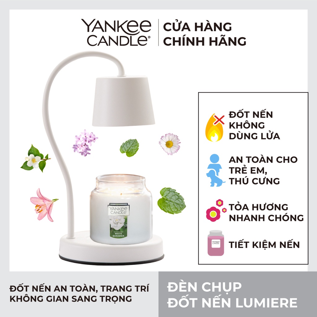 Đèn chụp đốt nến Yankee Candle - White Lumiere