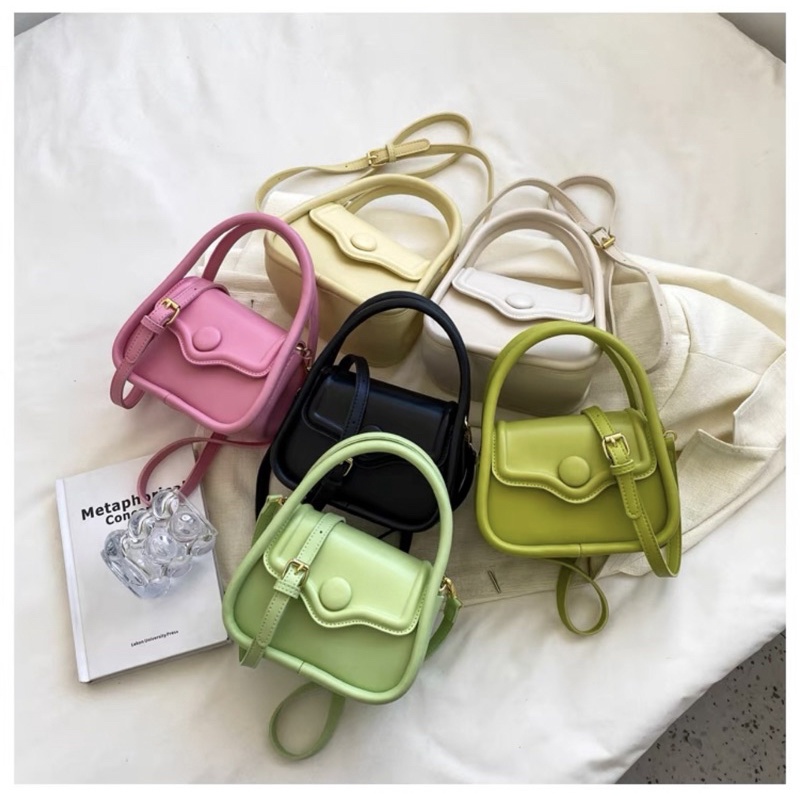 Túi xách nữ , túi đeo chéo thời trang nắp cúc hàng quảng châu siêu xinh