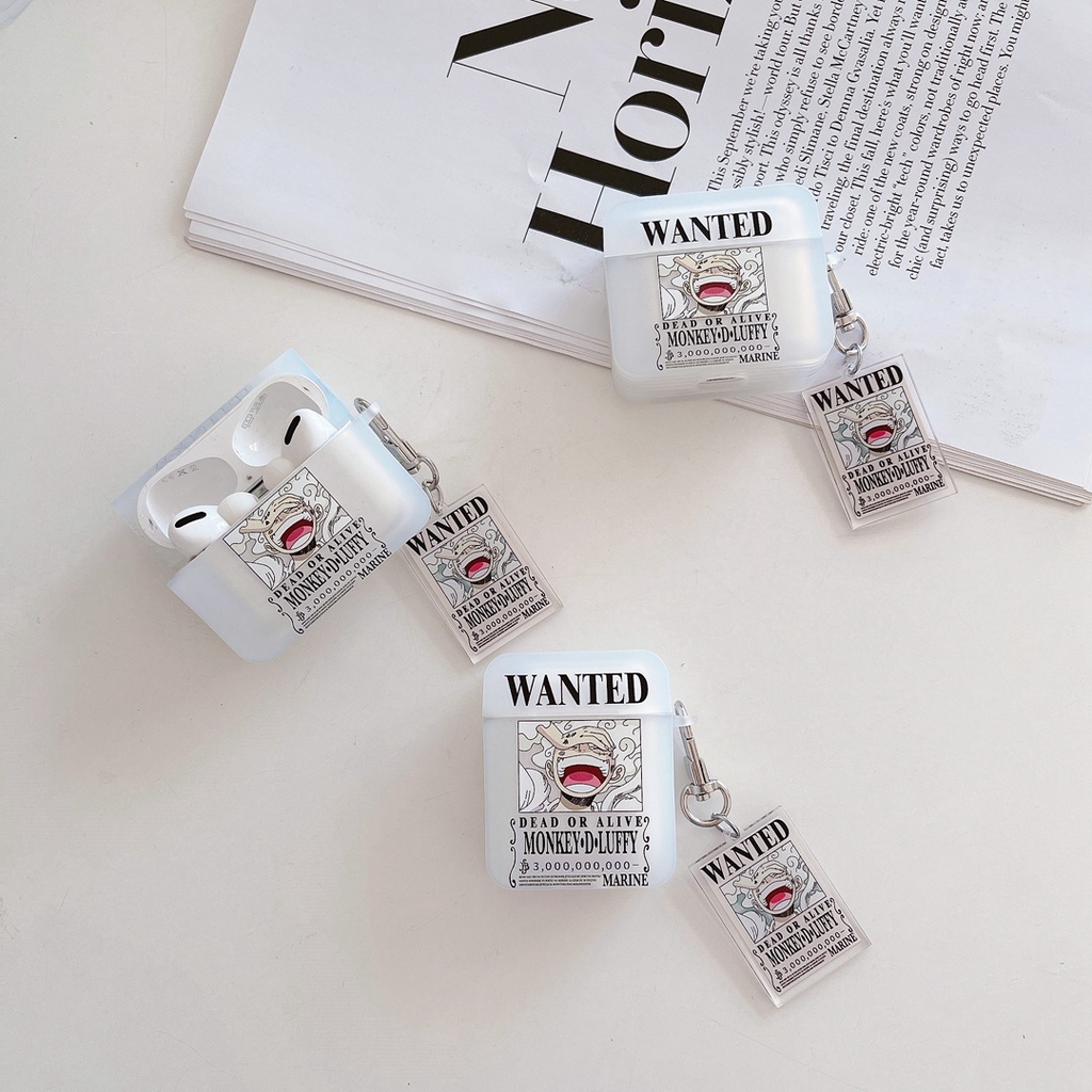 Vỏ Bảo Vệ Hộp Sạc Tai Nghe bluetooth Không Dây airpods 1 2 3 pro gen 2 Họa Tiết Hoạt Hình one piece luffy
