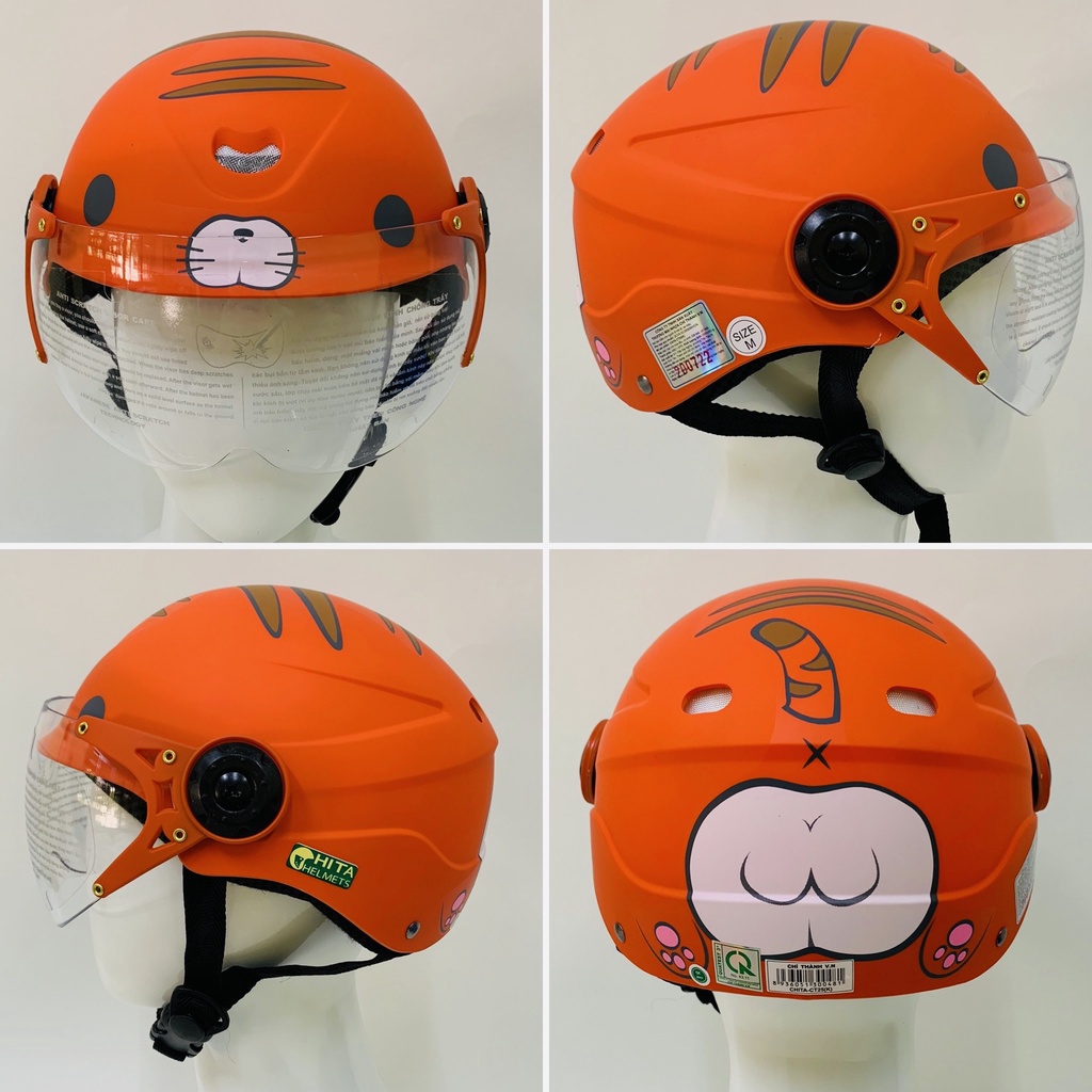Mũ Bảo Hiểm Trẻ Em CHITA HELMETS CT25(K) Tem Bé Cọp