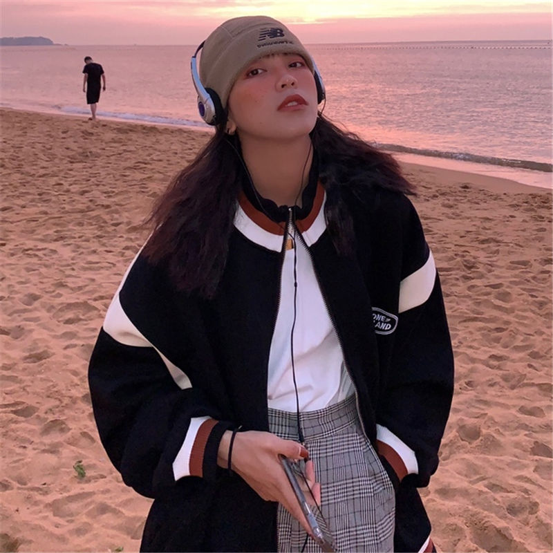 Áo khoác cardigan tay dài màu sắc nổi bật size lớn phong cách Mỹ retro thời trang xuân thu cho nữ | BigBuy360 - bigbuy360.vn