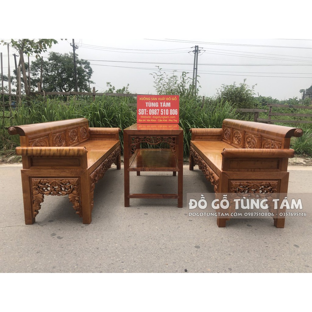 Trường Kỷ Gỗ Đinh Thối Chọn Vân Chun