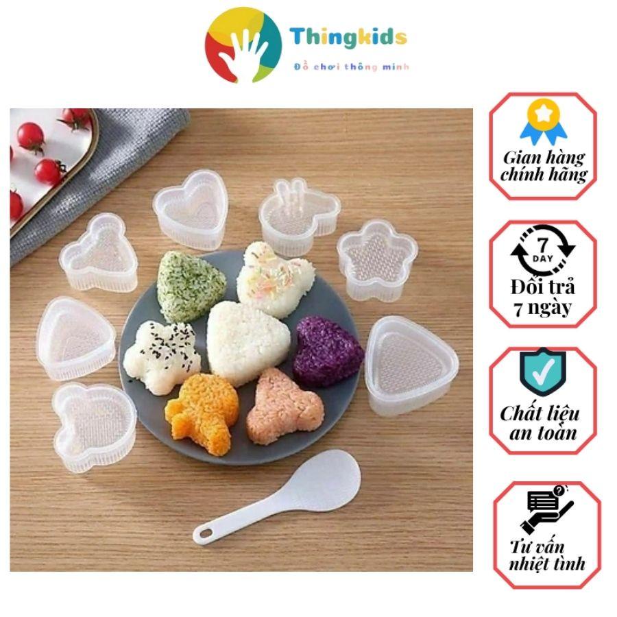 Set 07 Khuôn làm cơm nắm ăn dặm cho bé (kèm thìa) - Thingkids