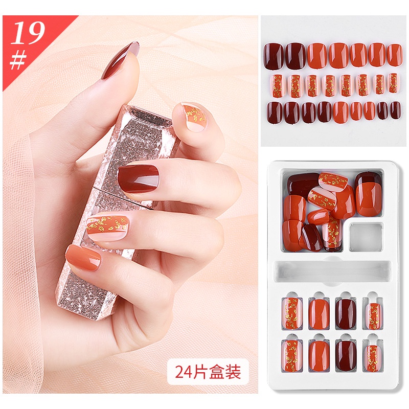 [Hàng mới về] Móng tay giả xinh xắn nhiều màu tùy chọn