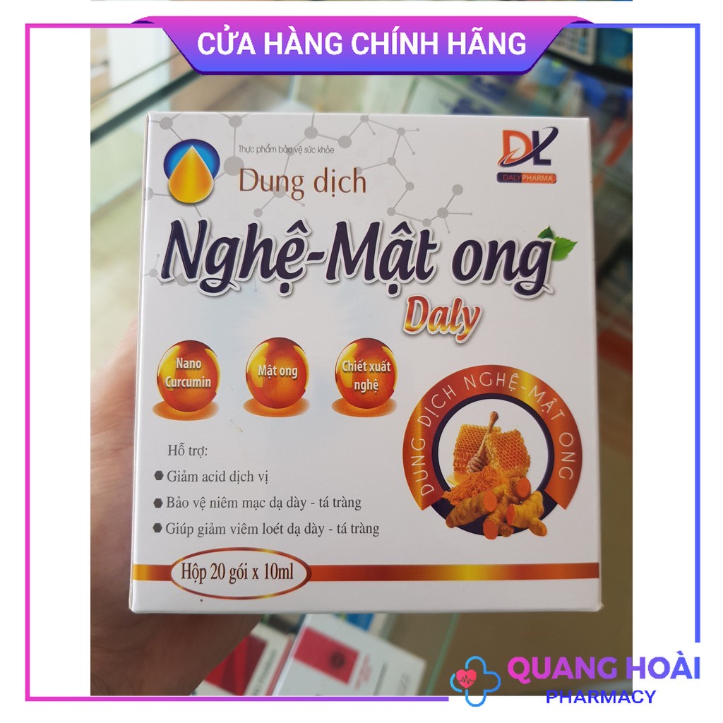 Dung dịch Nghệ - Mật Ong Daly - Giảm acid dịch vị, viêm loét dạ dày - tá tràng