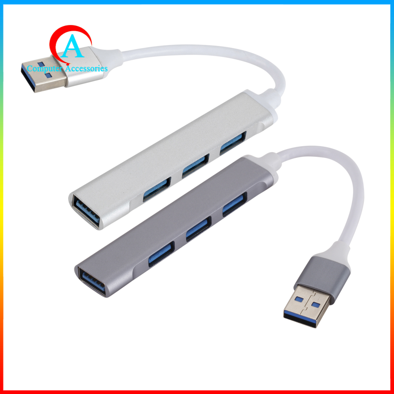 Bộ Chia 4 Cổng Usb 3.0 Otg Bằng Kim Loại Siêu Bền Tiện Dụng | BigBuy360 - bigbuy360.vn