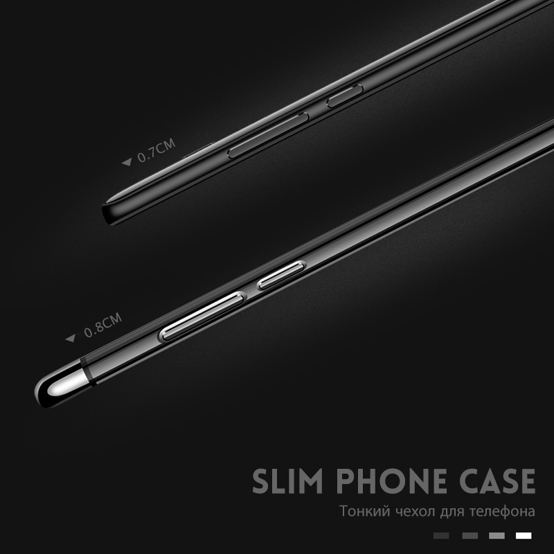 Ốp điện thoại trong suốt viền màu cho Xiaomi Redmi 7A Note 7 K20 Pro Pocophone F1 Mi 9 8 Lite A1