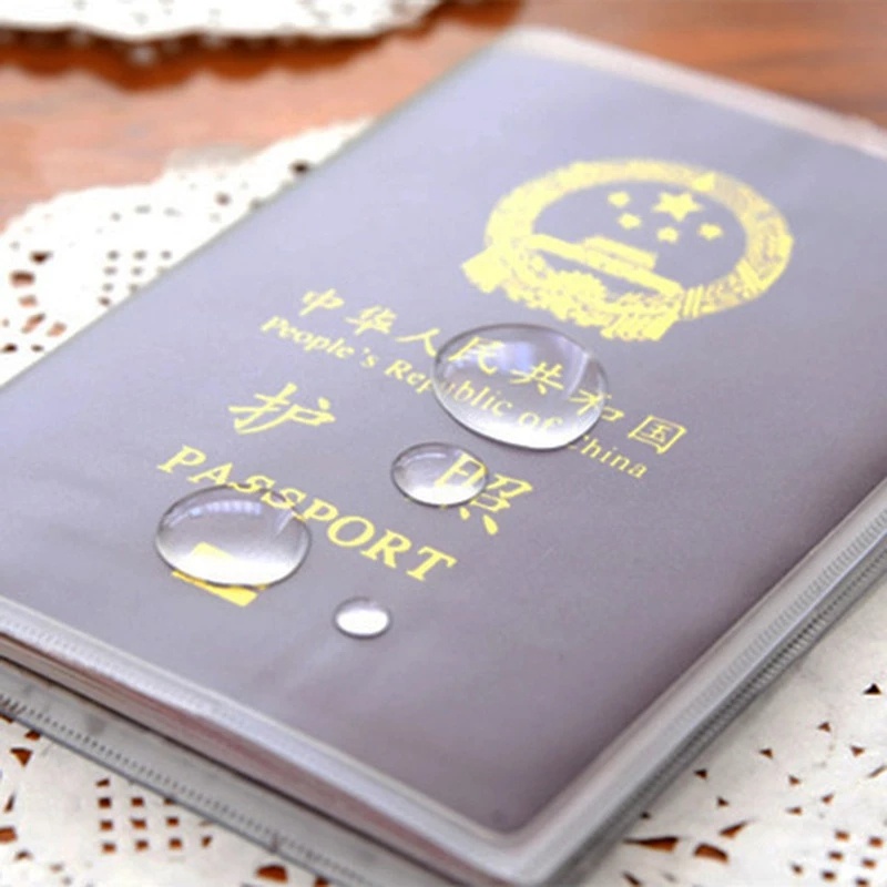 Túi Đựng Thẻ ID / Hộ Chiếu Bằng PVC Trong Suốt Chống Thấm Nước Tiện Dụng Mang Theo Du Lịch