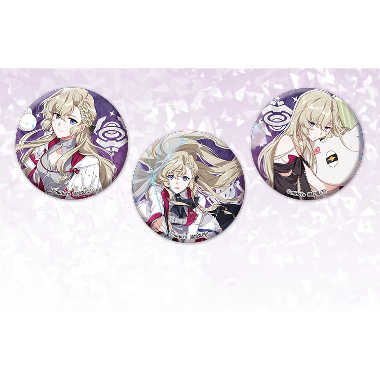 Huy hiệu cài áo IN HÌNH Honkai Impact chibi dễ thương xinh xắn mẫu 4