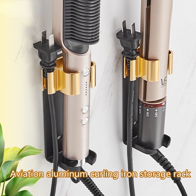 1 Giá Đỡ Máy Uốn Tóc Bằng Hợp Kim Nhôm Màu Đen