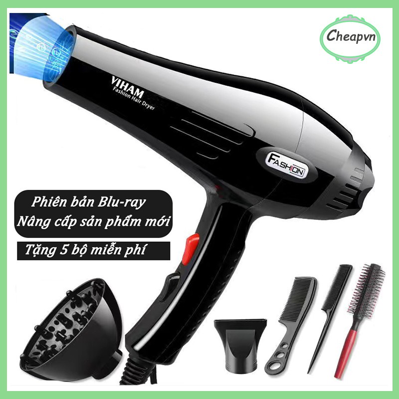 Máy sấy tóc FASHION công suất lớn 3 chế độ gió và 3 chế độ nhiệt, tạo kiểu tóc, Công suất 3000w