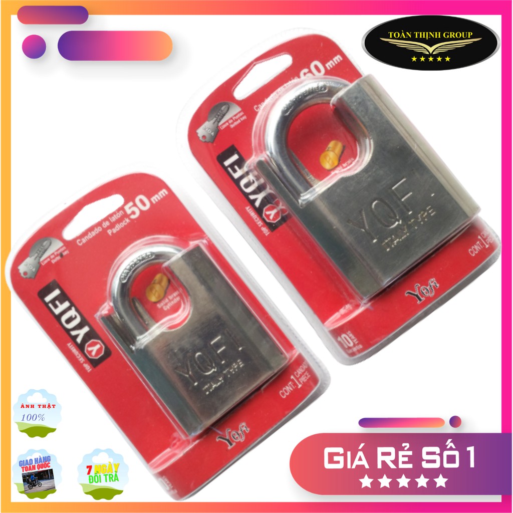 Ổ Khóa Cửa YQFI  Chống Cắt 50mm - 60mm Công Nghệ ITALY Chính Hãng, Chất Liệu Thép Siêu Cứng Siêu Bền