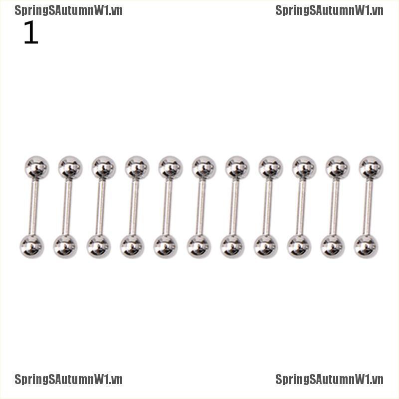 Bộ 10 Khuyên Cơ Thể Bằng Thép Không Gỉ Phong Cách