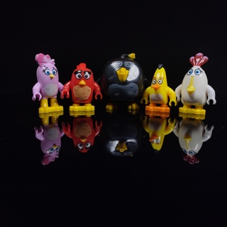 Set 5 mô hình đồ chơi nhân vật trong phim hoạt hình "angry birds"