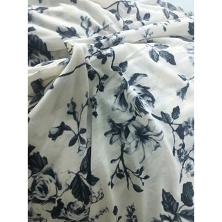 Vải thun cotton in hoa chất mỏng, nhẹ