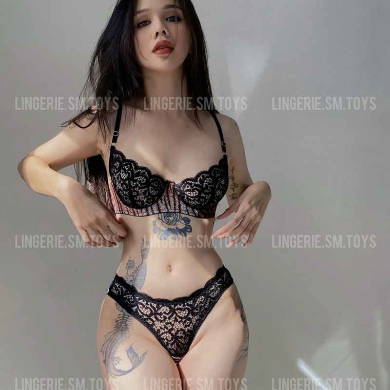 KA3135 &lt;Có Size S/M/L&gt; Nội Y Ren Hoạ Tiết Vằn Hổ Có Gọng Và Không Mút Gợi Cảm - Đồ Lót Nữ Sexy