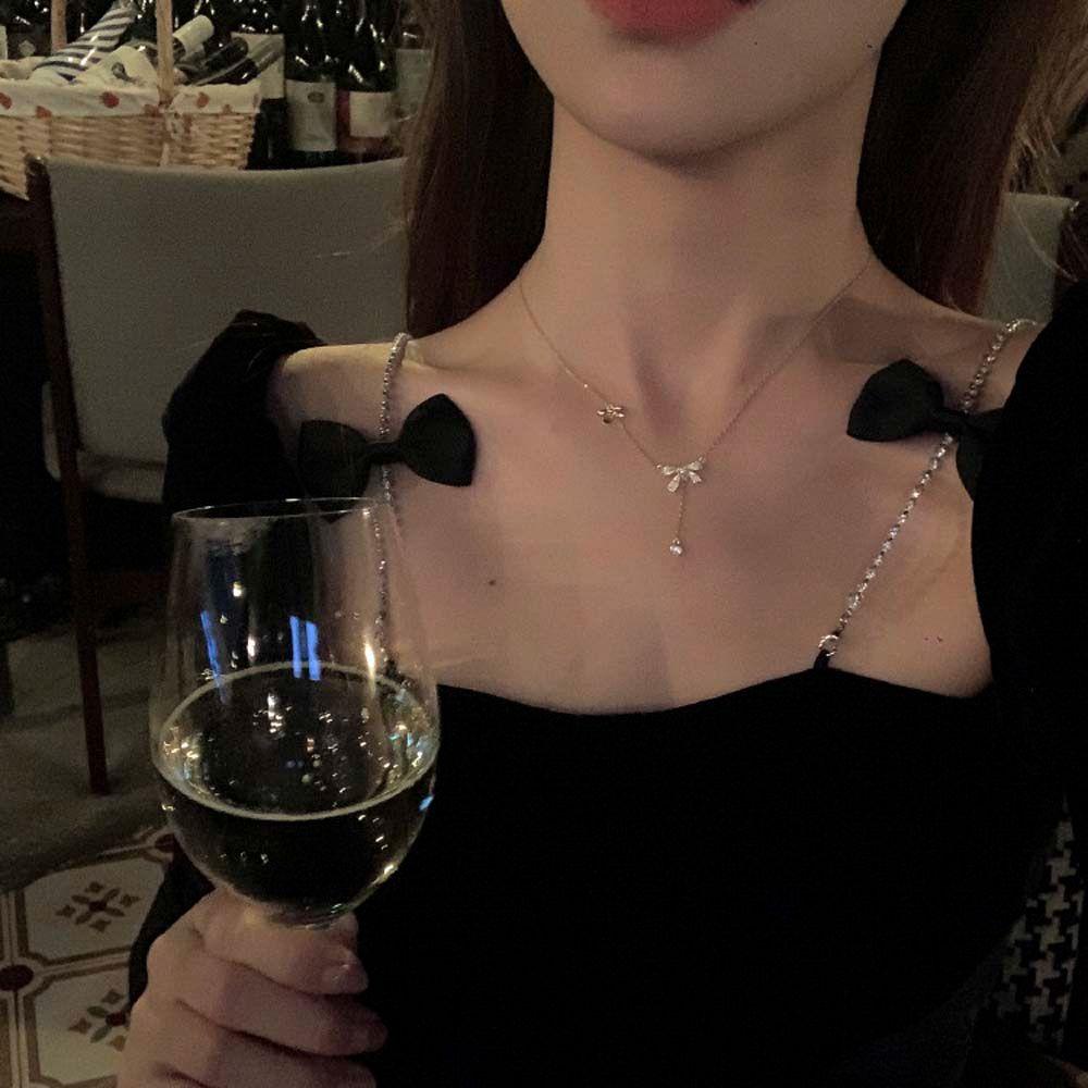 Vòng Cổ Choker Mặt Nơ VANES1 Thời Trang Hàn Quốc Có Thể Điều Chỉnh