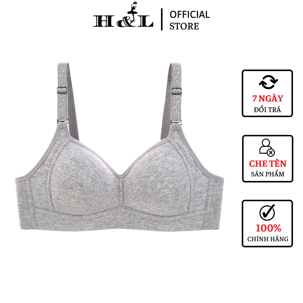 Áo ngực nữ mút mỏng quả to không gọng, chất cotton mịn mang dễ chịu xinh xắn HLBOUTIQUE 838