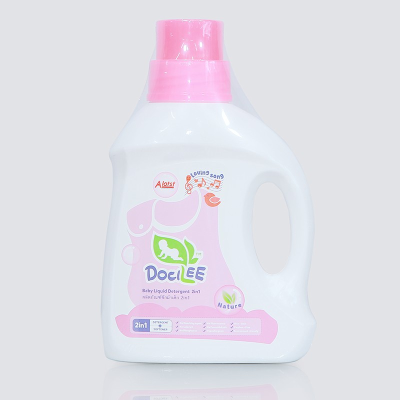 Nước Giặt Xả Quần Áo Em Bé 2in1 Docilee Chai 1L