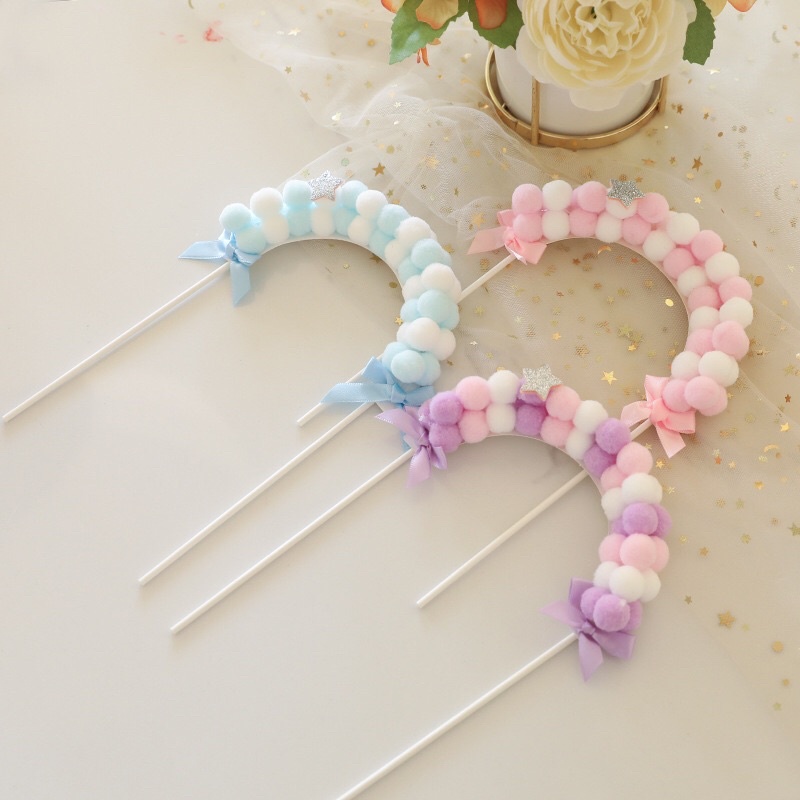 Cổng Mây Bông trang trí bánh kem