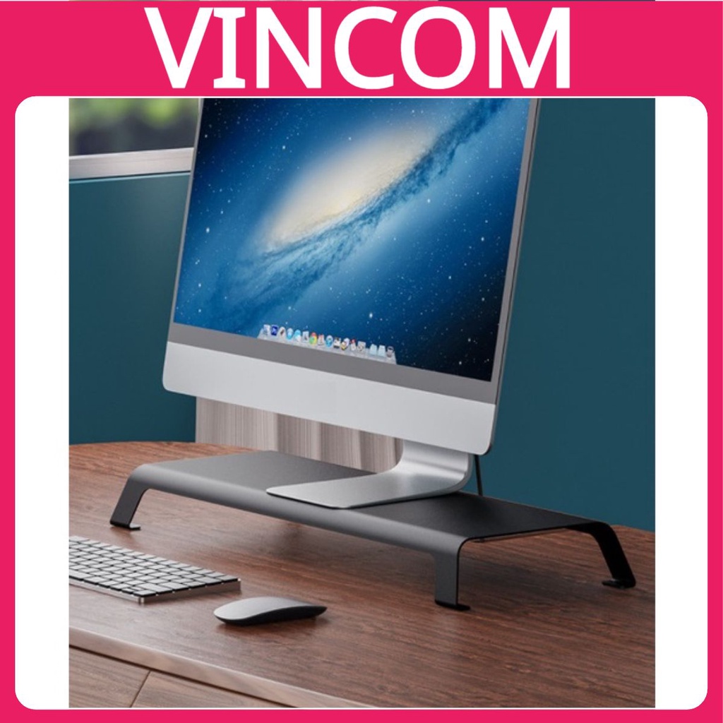 Kệ Để Màn Hình Máy Tính PC Nhôm Kê Đỡ Màn Hình Máy Tính Laptop, Điện Thoại Gỗ Tự Nhiên Để Bàn Đa Năng Tiện Ích