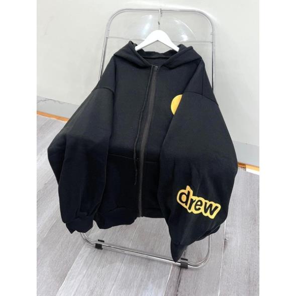 Áo Khoác Nỉ Hoodie Zip Kéo Khoá Mặt Cười Drew Mũ 2 Lớp Chất Nỉ Ngoại Dày Dặn Form Rộng Unisex Nam Nữ( Hàng Sẵn)