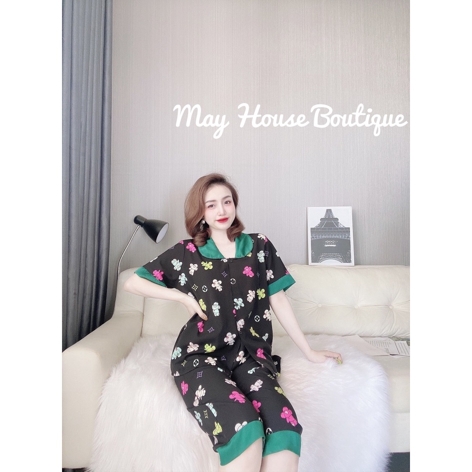 Đồ Bộ Lửng Bigsize 50-100kg Lụa Nhật Cổ Sen Mặc Nhà Cho Nàng Múp | BigBuy360 - bigbuy360.vn