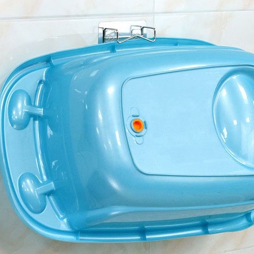 Móc treo thau chậu rổ dán tường nhà tắm inox 304