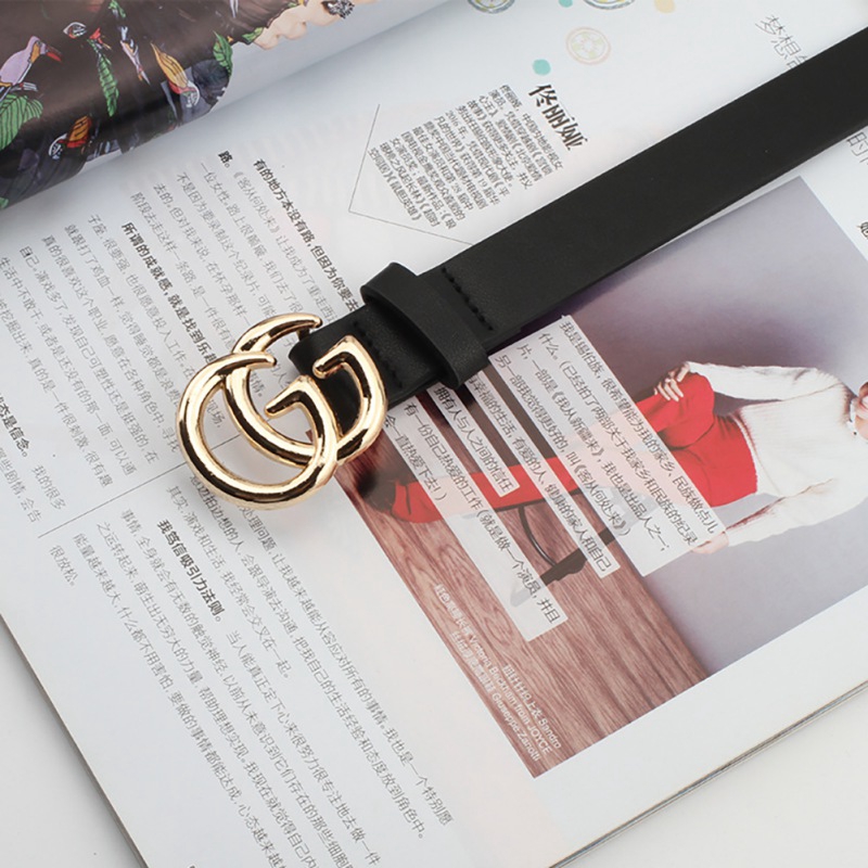 Thắt Lưng Da Pu Khóa Kim Loại Hình Tròn Thời Trang Cho Nữ