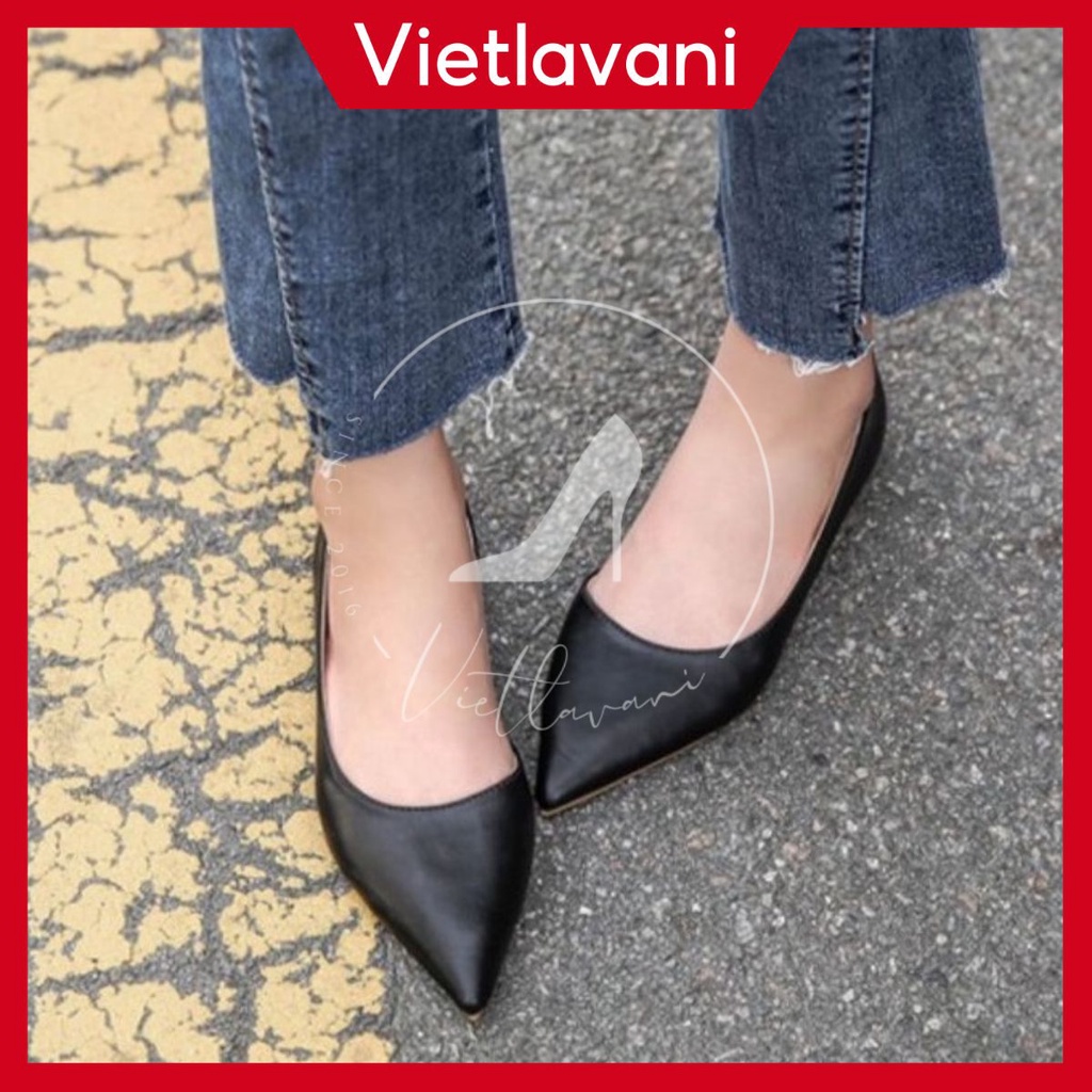 Giày nữ cao 3P có 2 màu Kem và Đen hàng đẹp xịn xò mã LTB8