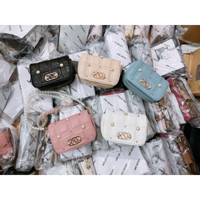 Túi Lyn gretel crossbody mini hạt ngọc