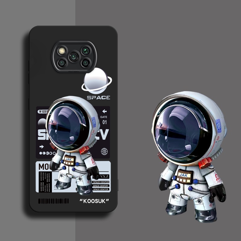 Ốp điện thoại KOOSUK silicon mềm họa tiết phi hành gia cho Xiaomi POCO X3 NFC Pocophone X4 Pro