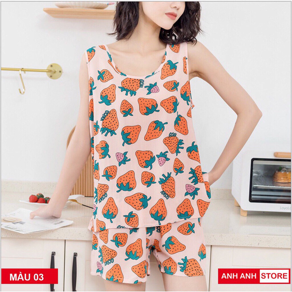 Bộ Ngủ Mặc Nhà Bộ Sát Nách, Vải Lanh Cao Cấp, Phong Cách Trẻ Trung, Cá Tính