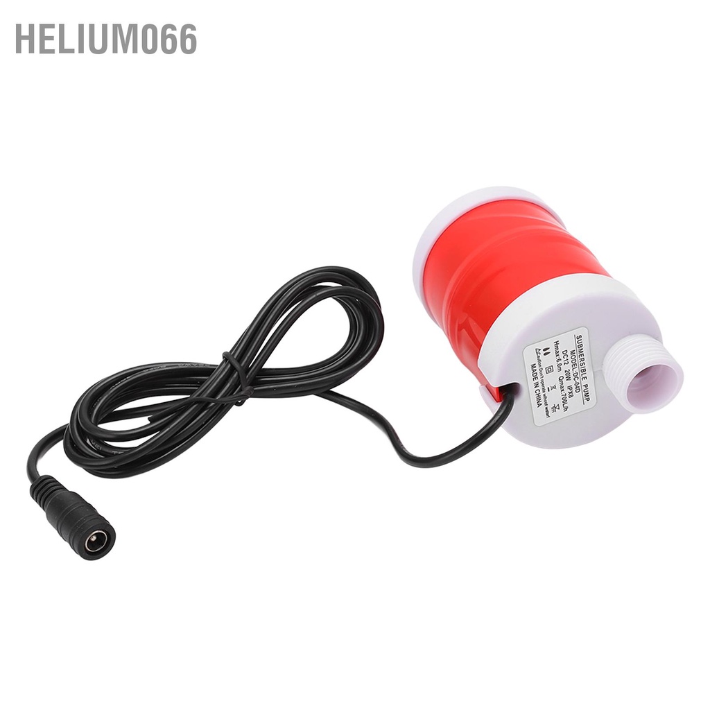 Máy bơm chìm 6m Thang máy xả DC Động cơ không chổi than 12V 20W 700L / h Tiếng ồn thấp cho gia đình Helium066